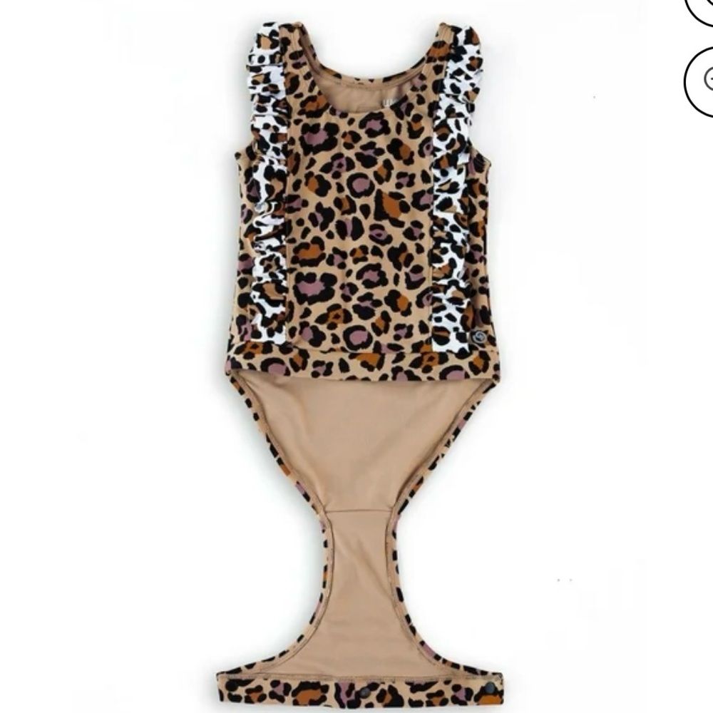 Wowease “Cheetah Bonita” Girls Magnetic One-piece Ruffled swimsuit
18m